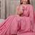 Pink embellished sequinned  cotton handloom khadi saree