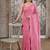 Pink embellished sequinned  cotton handloom khadi saree