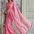 Pink embellished sequinned  cotton handloom khadi saree