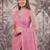 Pink embellished sequinned  cotton handloom khadi saree