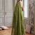 Olive embellished sequinned  cotton handloom khadi saree