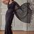 Black embellished sequinned  cotton handloom khadi saree