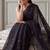 Black embellished sequinned  cotton handloom khadi saree