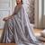 Grey embellished zari  cotton handloom khadi saree
