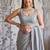 Grey embellished zari  cotton handloom khadi saree