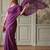 Purple polka dot sequinned  cotton handloom khadi saree