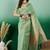 Green ethnic motif zari woven kanjeevaram saree with blouse