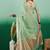 Green ethnic motif zari woven kanjeevaram saree with blouse