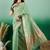 Green ethnic motif zari woven kanjeevaram saree with blouse