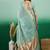 Blue ethnic motif zari woven kanjeevaram saree with blouse