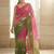 Pink embellished sarees with unstitched blouse piece