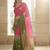 Pink embellished sarees with unstitched blouse piece
