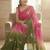 Pink embellished sarees with unstitched blouse piece
