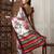 Off white printed saree with blouse piece