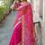 Pink embroidered bandhani sarees blouse piece
