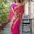 Pink embroidered bandhani sarees blouse piece