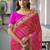 Pink embroidered bandhani sarees blouse piece
