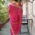 Pink embroidered bandhani sarees blouse piece