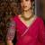 Pink beads and stones saree with blouse piece