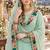 sky georgette stitched semi stitched suit with embroidery & sequence work