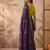 Purple embroidered silk blend saree