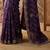 Purple embroidered silk blend saree