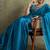 Blue women embellished beads and stones  chiffon designer saree