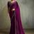 Purple purple embellished  chiffon  sarees