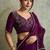 Purple purple embellished  chiffon  sarees