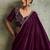 Purple purple embellished  chiffon  sarees