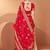 Red ethnic motifs woven design zari saree with unstitched blouse