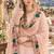 pink georgette stitched semi stitched suit with embroidery & sequence work