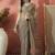 Beige embroidered saree with blouse piece