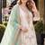 white fox georgette semi stitched suit with embroidery & khatli work