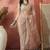 Pink embroidered saree with blouse piece