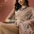 Pink embroidered saree with blouse piece