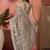 Grey embroidered saree with blouse piece