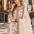 white chiffon semi stitched suit with embroidery & sequence work