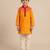 Yellow orange leheriya printed kurta set