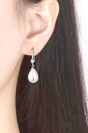 Pearl studded drop earring jewellery