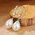 Pearl studded drop earring jewellery