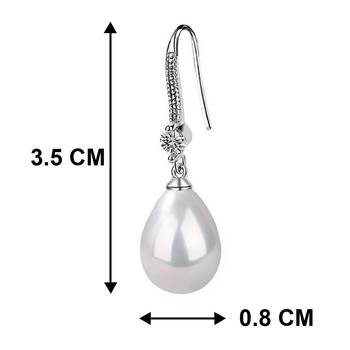 Pearl studded drop earring jewellery 4