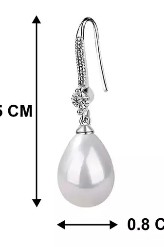 Pearl studded drop earring jewellery
