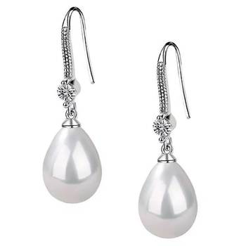 Pearl studded drop earring jewellery 5