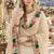 beige georgette stitched semi stitched suit with embroidery & sequence work