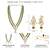 Olive green crystal & beads studded necklace earrings set jewelry for