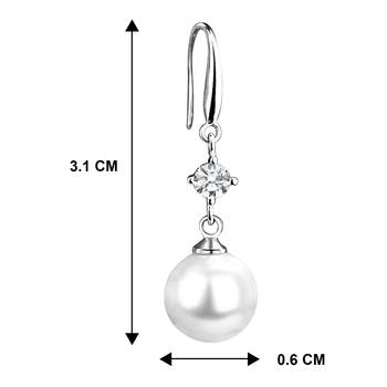 Pearl & crystal studded drop earrings wear jewelry 4