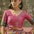 Purple position printed zari weaving saree with contrast blouse piece