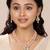 Kundan & beads studded light pink necklace & drop earrings set