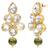 Olive green crystal & beads studded necklace earrings set jewelry for